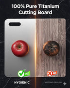 Katuchef Titanium Cutting Board for Kitchen, 100% Pure Titanium Cutting Board Food Grade,Non Toxic chopping board, Dishwasher safe, Easy to Clean Large Size, 16”x10”