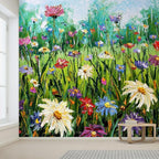 wall26 Wall Sticker/Wall Mural Wildflower Abstract, Not Peel and Stick, Non-Woven Wallpaper Decorative for Bedroom, Living Room,Office - 120x192 inches
