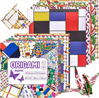 Origami Paper 6x6 Inches, 50 Sheets, Vintage Masterpiece & Impressionist Art, Mondrian Neo-Plasticism & Matisse - Fauvism,Double-Sided Folding Paper for Adult,Kids, Ideal for Scrapbooking, DIY Craft