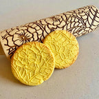 DOILY Embossing Rolling Pin with Flowers Pattern. Dough and Clay Roller for Embossed Cookies and Pottery. Cookie and Ceramic Stamp. Backing Gifts for Women by Algis Crafts