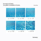 Hemway Glitter for Resin 100g Ocean Blue Metallic Crystals for Epoxy Craft Super Chunky Flakes Tumblers Wax Melt