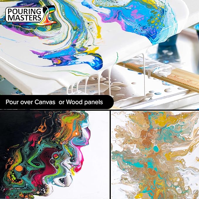 POURING MASTERS Graystone Acrylic Ready to Pour Pouring Paint - Premium 32-Ounce Pre-Mixed Water-Based - for Canvas, Wood, Paper, Crafts, Tile, Rocks and More