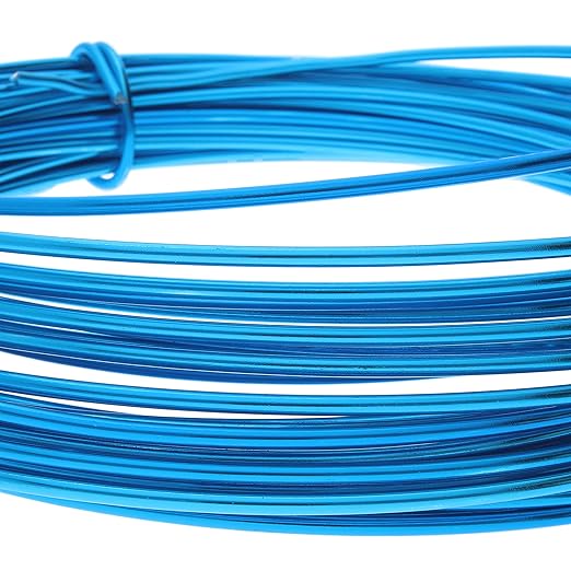 The Beadsmith Anodized Aluminum Wire – 12 Gauge – 39 feet – Turquoise Color – Bendable Craft Wire Used to Jewelry Making, Wire Wrapping, Sculpting, Floral, Modeling and Other DIY Arts & Crafts