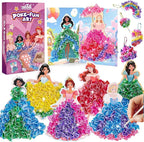 3 otters Poke in Art, Magical Princesses Party Favors Pretty Princess Game for DIY Crafts Birthday Gifts Classroom Prizes for Girls
