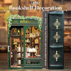CUTEBEE Book Nook Kit - DIY Miniature House Kit for Adults, Teens and Beginners, Dollhouse Booknook Library Tiny House Bookshelf Decor 3D Wooden Puzzle, Gifts for Family, Friends (Owl Bookstore)