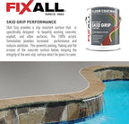 FIXALL Skid Grip Anti-Slip Coating, 1 Gallon, Jet, Exceeds ADA Standards, Ideal for Safety Areas, Slip-Resistant Pavement, Cement & Concrete Paint