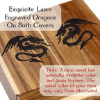 Wooden Magnetic Dice Tower with Tray - Dungeons and Dragons Accessory - Portable Dice Roller for Tabletop RPG - DND Gifts