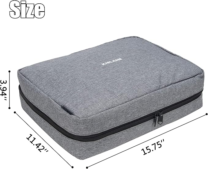 KISLANE Board Game Carrying Case with 18 Pockets for Board Games, Pieces, Tokens, Cards and More, Expandable Board Game Storage Solution for Travel, Party, Gathering