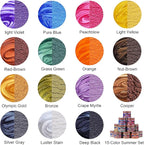 MTBJZJ Mica Powder for Resin, 15 Colors - 20g/Bottle of Epoxy Resin Color Pigment,for Candle Dye, Lip Gloss Pigment, Soap Making, Slime Colorant, Paint, Bath Bombs,Nail Polish and Eye Shadow