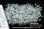 1.8 oz (50g, Approx. 600pcs) of Faceted Fire Polished Pressed Czech Glass Beads 4mm (0.16in), Crystal AB 00030-28701 BCV