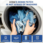Denim Patches for Inside Jeans - Iron On Patches for Jeans - Jeans Patch for Repairing Pant Holes and Covering Imperfections, 6 Colors, Each Piece Measures 4 in x 8.9 in