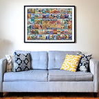 Think2Master Colorful Vintage World Travel Poster 500 pieces Large Format Jigsaw Puzzle for kids 12+, teens, adults & families. Great gift for people intent in traveling the World. Size: 26.8” X 18.9”