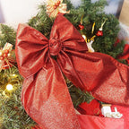 CT CRAFT LLC Glitter Wired Ribbon 6" x 10 Yards Red for Christmas Home Decor Bow Gift Wrapping DIY Crafts Wreath