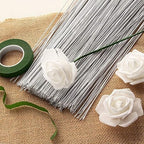 Juvale 600-Pack White 18 Gauge Floral Wire Stems - 16 in Length - Pre-Cut & Bendable Craft Wire - for DIY Artificial Flower Arrangements