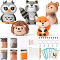 WATINC Needle Felting Kit - 5 Set Unique Different Cute Doll Wool Felt Needle Tools Foam Pad Instruction, DIY Home Decoration Craft Party Supplies for Art Work Starter Beginners (Woodland Animal)