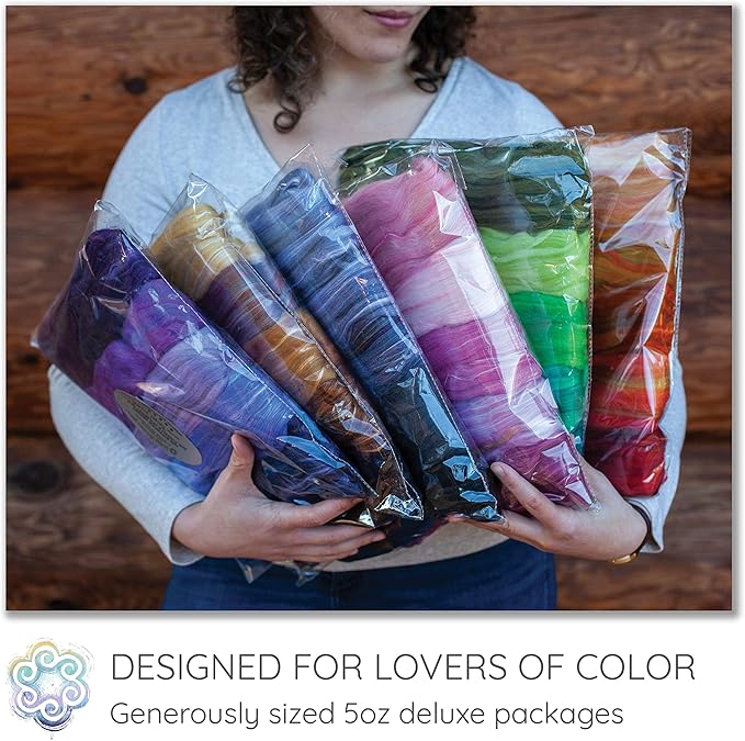 Merino Silk Luxe Tonal Designer Blend. Superfine Merino, Mulberry, Tussah Silk. Top Roving for Spinning or Felting. Pralines 5oz