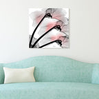 Empire Art Direct Frameless Free Floating Tempered Glass Panel Graphic Wall Art Ready to Hang, 24" x 24", Coral Luster Clycamen