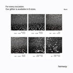 Hemway Polyurethane & Epoxy Resin Glitter 100g / 3.5oz Metallic Crystal Flake Additive for Flooring Jewelry Tumblers Glass Pigment - Chunky (1/40" 0.025" 0.6mm) - Black