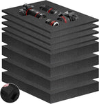 Eunice 4Pcs 16 x 12 x 0.4 Inch Polyurethane Foam Sheets & 4Pcs 16 x 12 x 2 Inch Cuttable Foam Inserts for Cases, Packing Foam Pads for Tool Box, Camera Storage and Crafts