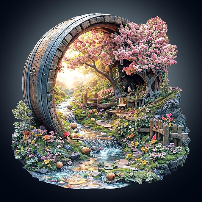 Wooden Puzzles for Adults, Spring Flower Wooden Jigsaw Puzzle for Adults, 100 Piece Unique Animal Shape Wood Puzzles Adult, Birthday Party Gifts for Friends & Family Game Home Decor (S-8.5 * 8.3in)