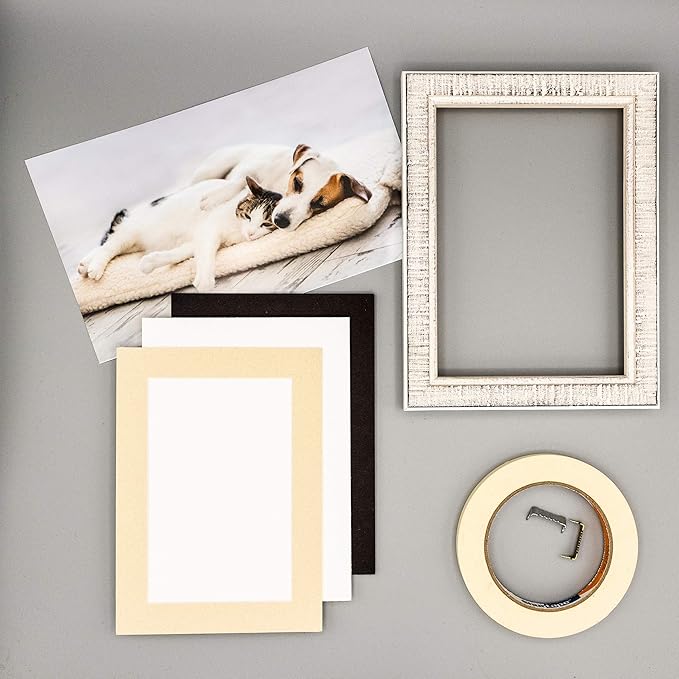 8x10 Mat for 6x8 Photo - Precut Tan Picture Matboard for Frames Measuring 8 x 10 Inches - Bevel Cut Matte to Display Art Measuring 6 x 8 Inches - Acid Free Pack of Ten MATS