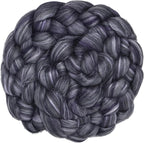 Merino Silk Luxe Tonal Designer Blend. Superfine Merino, Mulberry Silk, Tussah Silk. Top Roving for Spinning or Felting. Twilight 4oz