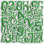Letter and Number Iron On Patches, A-Z Alphabet and Numbers 0-9 Embroidery Applique Patch, DIY Decorative Heat Press Patches for Clothing Jeans Jackets Backpacks Hats (Green 72 Pcs)