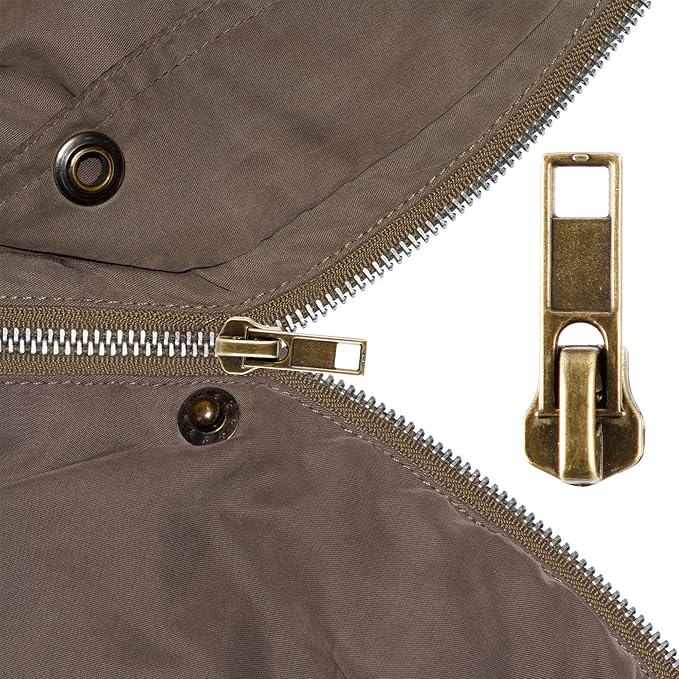 Maosifang 205-Piece Zipper Repair Kit with Zipper Install Pliers, Pull Tabs for Clothing, Bags, Jackets, Luggage, Backpacks, Purses - Black and Silver