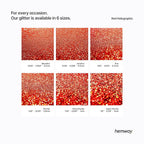 Hemway Polyurethane & Epoxy Resin Glitter 100g / 3.5oz Metallic Crystal Flake Additive for Flooring Jewelry Tumblers Glass Pigment - Microfine (1/256" 0.004" 0.1mm) - Red Holographic