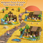 Magnetic Blocks, Magnetic Building Blocks 100pcs Gryxpox-STEM Toys for Kids Ages 3+, Magnet Tiles with Forest Animals Blocks Set, Educational Sensory Toys for Toddlers, Boys & Girls–Creative Game Gift