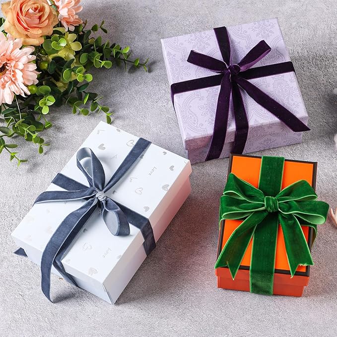 Red Velvet Ribbon,2" W x 20Yd Single Face,Great for Gift Wrapping,Hair Bows,Handmade Craft and Christmas,Wedding Decoration (2" Red)