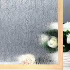 VELIMAX Rain Glass Window Film Privacy Static Window Clings Decorative Glass Sticker for Home Office Removable UV Protection Heat Control 23.6 x 157.48 inches