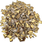 1.1LB Irregular Ceramics Mosaic Tiles, Mosaic Pieces Stones for DIY Mosaic Making Craft Hobby Arts Home Wall Decoration (Gold)