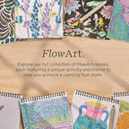 Lifelines FlowArt Activity Pad, 2-Pack & Bonus Pad - Guided Art Meditations with Markers - Hidden Patterns & Pogo-Dot - Coloring Books for Tweens, Adults & Seniors