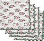 Embroidery Napkins Kitchen Towels Table Decor Table Linen Cotton Napkins Cloth Napkins Set of 4-20"x 20" Block Print Napkins Dinner Napkins Gifts for her Gifts for mom
