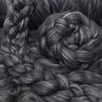 Merino Silk Luxe Tonal Designer Blend. Superfine Merino, Mulberry Silk, Tussah Silk. Top Roving for Spinning or Felting. Twilight 4oz