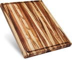 Sonder Los Angeles, XL Thick Teak Wood Cutting Board for Kitchen with Juice Groove, Sorting Compartments, Charcuterie Cheese Board 20x15x1.5 in (Gift Box Included)