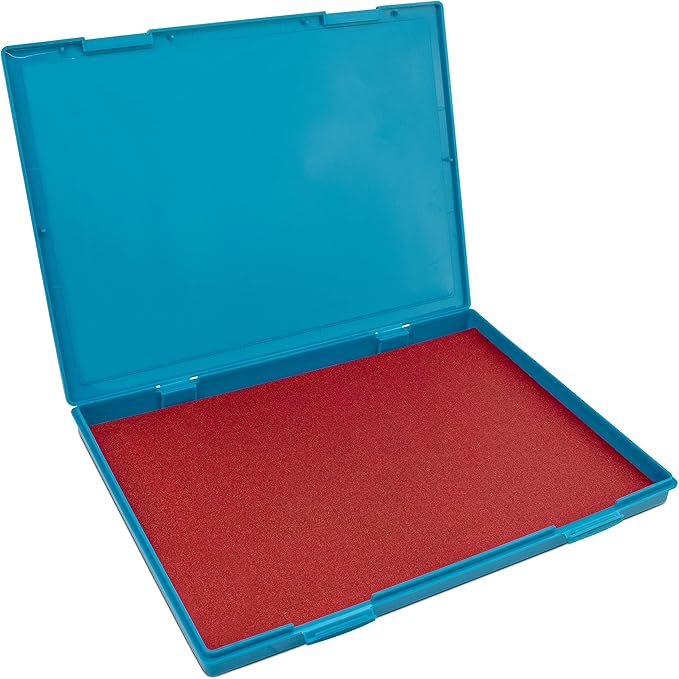 MaxMark Extra Large Red Ink Stamp Pad - 8.25" x 11.5" - Industrial Felt Pad - Red Color