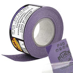 Dura-Gold Premium 40 Grit PSA Purple Film Ceramic Longboard Sandpaper, 2-3/4" Wide Continuous 12 Yard Roll - Self Adhesive Stickyback for Auto & Wood Air File Long Board Sanders, Hand Sanding Blocks