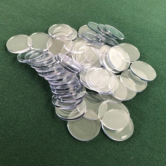 Yuanhe Clear Acrylic Poker Chip Spacers,50pcs/100pcs/200pcs