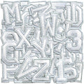 Letter and Number Iron On Patches, A-Z Alphabet and Numbers 0-9 Embroidery Applique Patch, DIY Decorative Heat Press Patches for Clothing Jeans Jackets Backpacks Hats (White 72 Pcs)