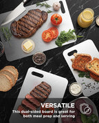 Katuchef Titanium Cutting Board for Kitchen, 100% Pure Titanium Cutting Board Food Grade,Non Toxic chopping board, Dishwasher safe, Easy to Clean Large Size, 16”x10”