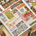 12 Rolls Kyoto Charm Washi Tape Set Japanese Arts Adhesive Tapes Geometric Garden Decorative Masking Tape Sets for Craft, Kids, Scrapbook, DIY, Gift Wrapping (Floral Bird)
