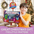 Craftikit® 20 Space Arts & Crafts for Kids - All-Inclusive Fun Toddler Craft Kit, Ages 3-10, Galaxy-Themed Activities