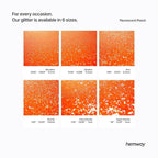 Hemway Polyurethane & Epoxy Resin Glitter 100g / 3.5oz Metallic Crystal Flake Additive for Flooring Jewelry Tumblers Glass Pigment - Fine (1/64" 0.015" 0.4mm) - Fluorescent Peach