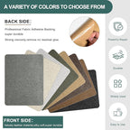 Azobur Couch Patch Repair Fabric,Microfiber Fabric, Self-Adhesive, for Sofa Repair and Upholstery, 2 Pieces, 9.5 x 11 inches (Gray)