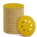 150PCS 800 Grit Gold Sanding Discs, 5-Inch 8-Hole Sandpaper for Random Orbital Sander, for Automotive or Woodworking