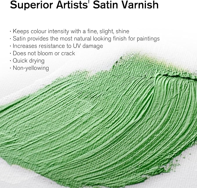 Winsor & Newton Professional Artists' Satin Varnish, 250ml (8.4oz) Bottle