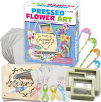 Creative Flower Press Kit for Kids, FunKidz 9 Layers Wooden Pressed Flowers Plants Art with Frames DIY Set Make Bookmarks Decorate Cards Craft Gift for Girls Boys