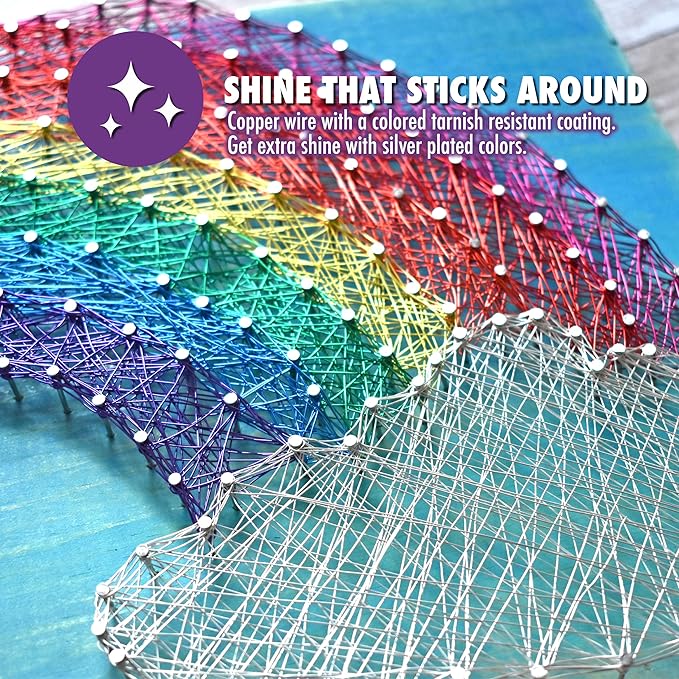 Artistic Wire, 22 Gauge Silver Plated Tarnish Resistant Colored Copper Craft Wire, Gold Color, 10 yd